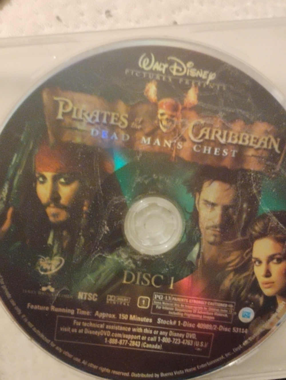 Disney Pirates of the Caribbean Disc 1 – Black and Green Artwork